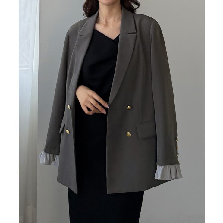 Louere フリルレイヤードデザインジャケット | Louere | 詳細画像12 