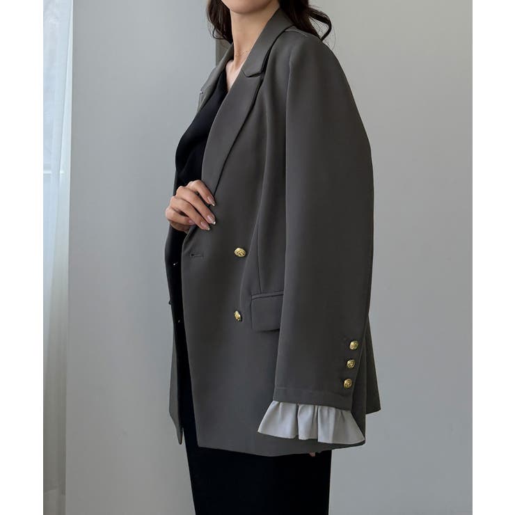 Louere フリルレイヤードデザインジャケット | Louere | 詳細画像13 