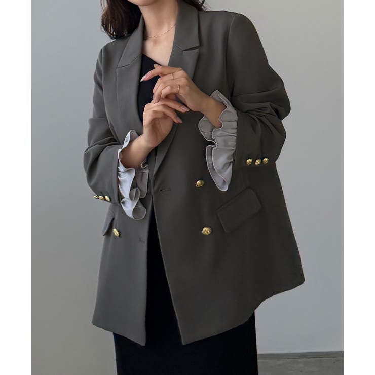 Louere フリルレイヤードデザインジャケット | Louere | 詳細画像14 