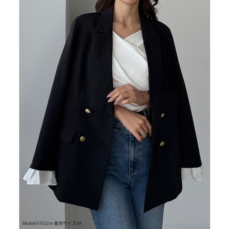 Louere フリルレイヤードデザインジャケット | Louere | 詳細画像2 