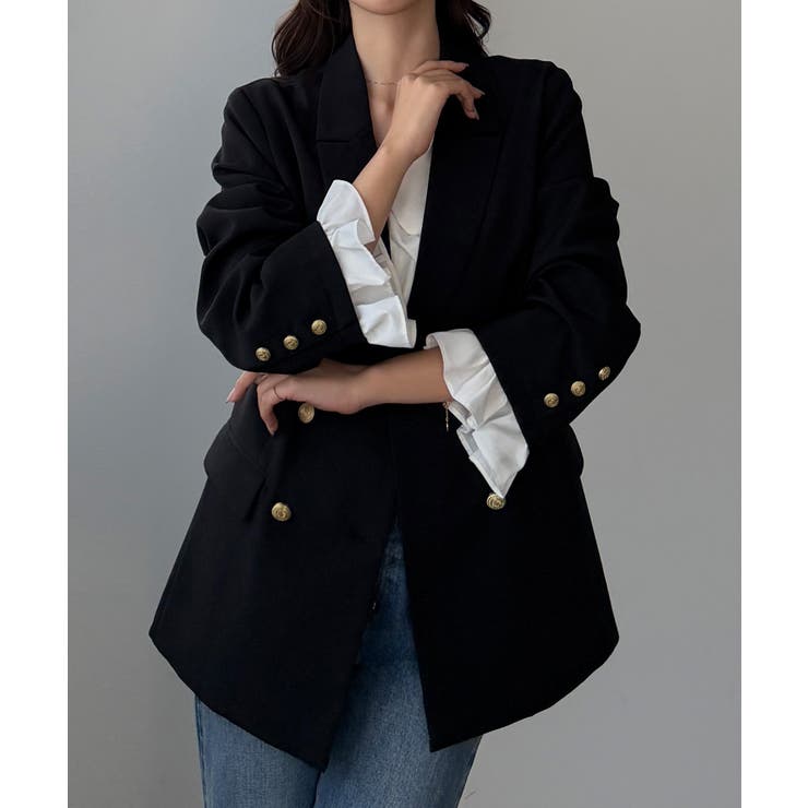 Louere フリルレイヤードデザインジャケット | Louere | 詳細画像4 