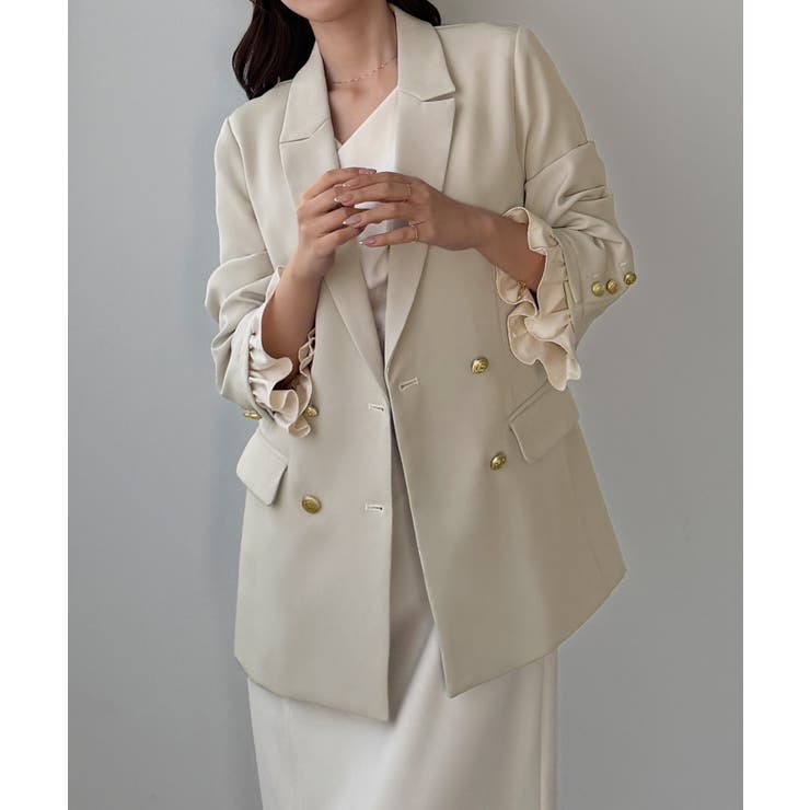 Louere フリルレイヤードデザインジャケット | Louere | 詳細画像7 