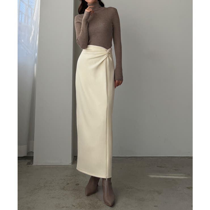 Louere ファスナースリットツイストデザインIラインスカート | Louere | 詳細画像12 