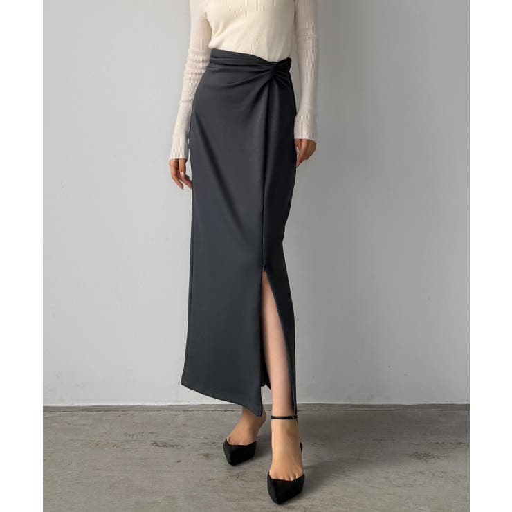 Louere ファスナースリットツイストデザインIラインスカート | Louere | 詳細画像13 