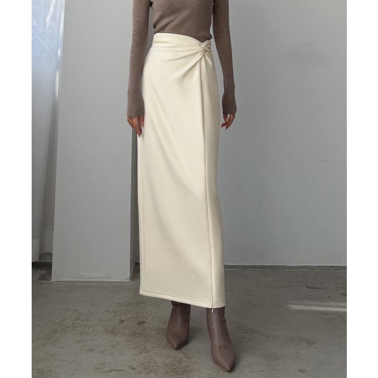 Louere ファスナースリットツイストデザインIラインスカート | Louere | 詳細画像7 