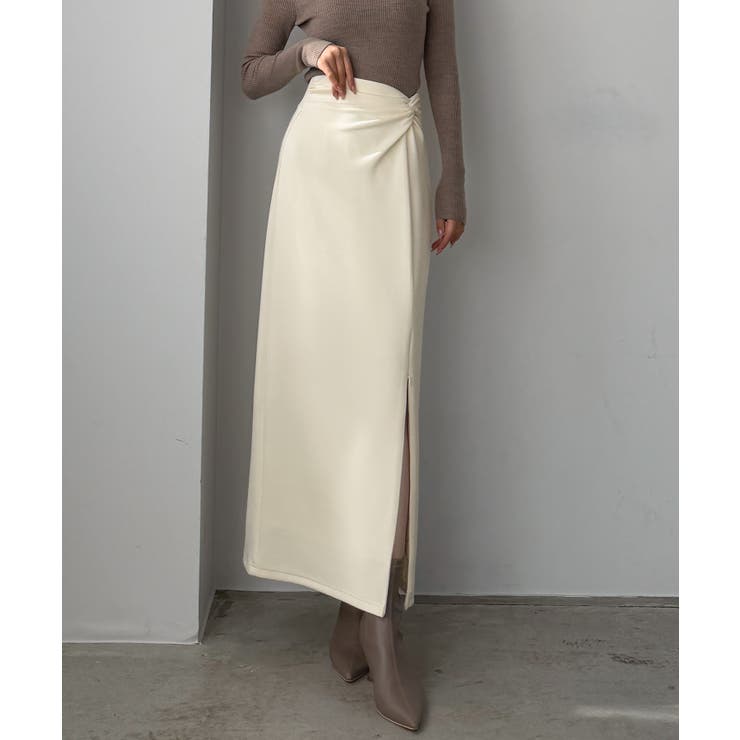 Louere ファスナースリットツイストデザインIラインスカート | Louere | 詳細画像8 