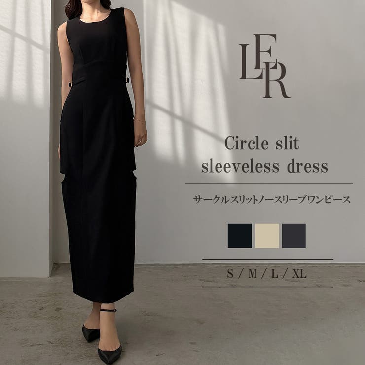 Louere サークルスリットノースリーブワンピース | Louere | 詳細画像1 