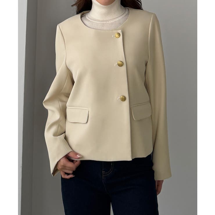 Louere ノーカラーゴールドボタンジャケット | Louere | 詳細画像10 