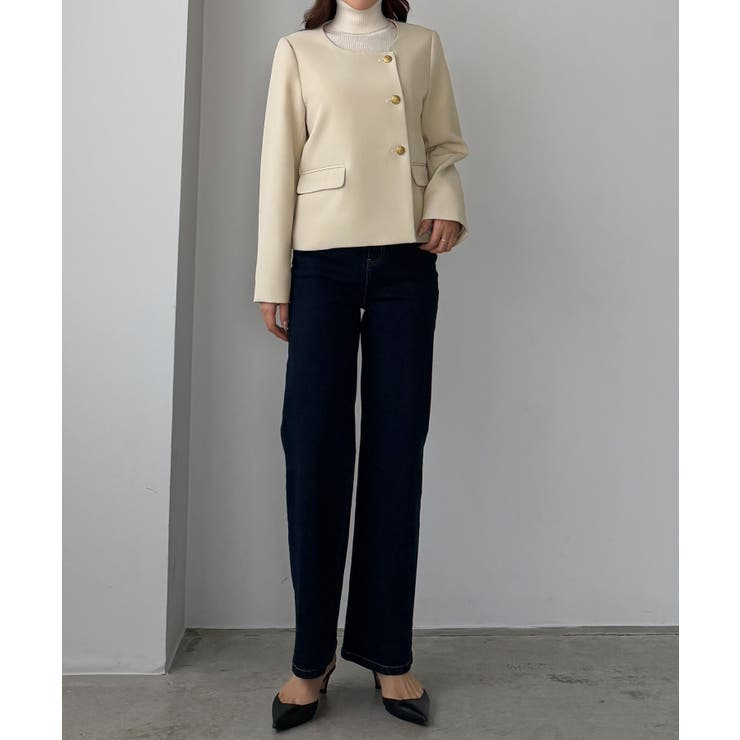 Louere ノーカラーゴールドボタンジャケット | Louere | 詳細画像11 