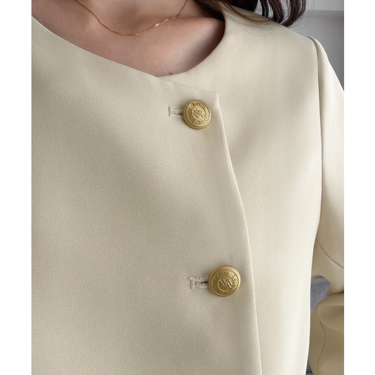 Louere ノーカラーゴールドボタンジャケット | Louere | 詳細画像15 