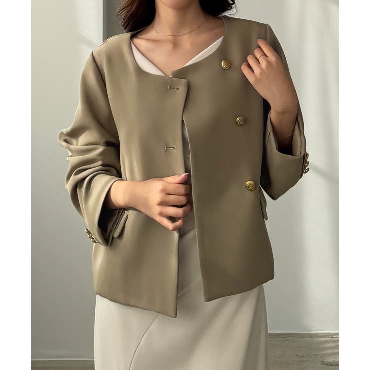 Louere ノーカラーゴールドボタンジャケット | Louere | 詳細画像17 