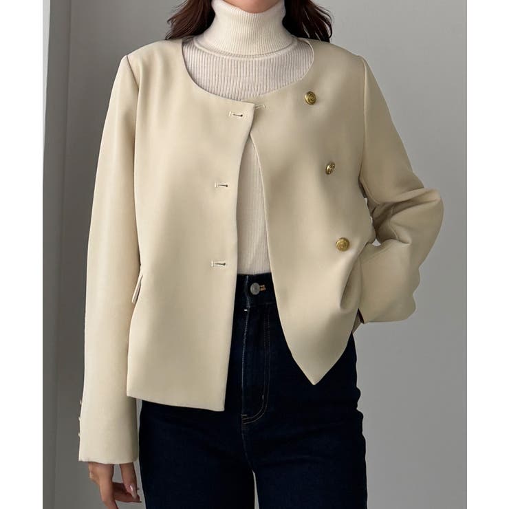 Louere ノーカラーゴールドボタンジャケット | Louere | 詳細画像8 