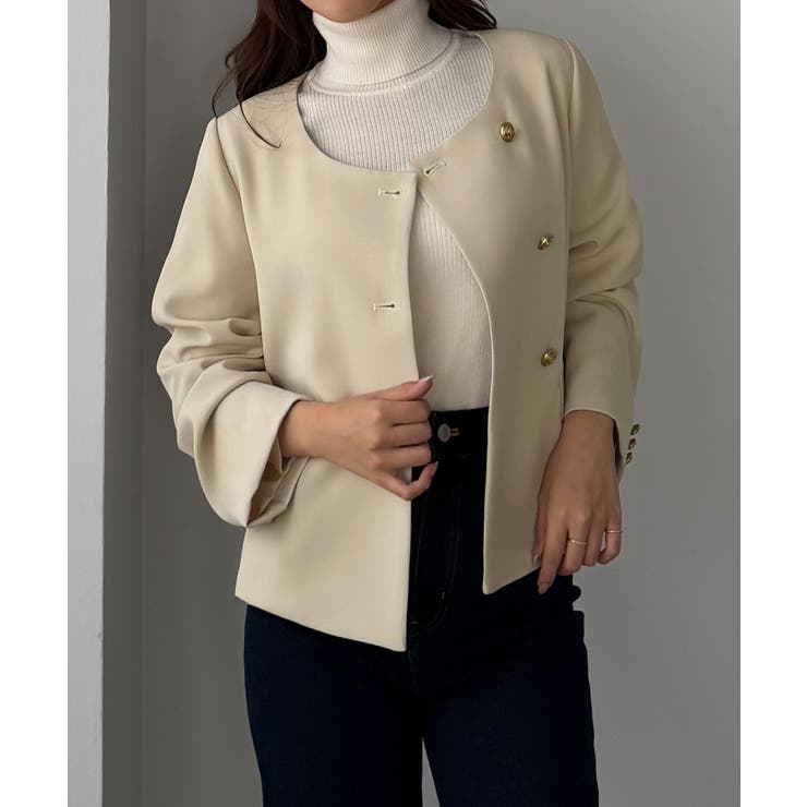 Louere ノーカラーゴールドボタンジャケット | Louere | 詳細画像9 