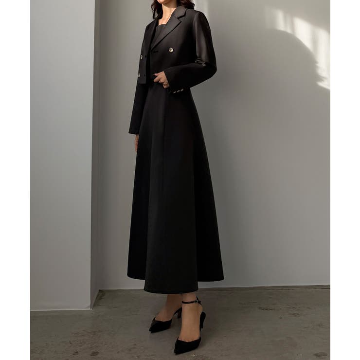 Louere バックスリットショートジャケットsetキャミフレアワンピース | Louere | 詳細画像24 