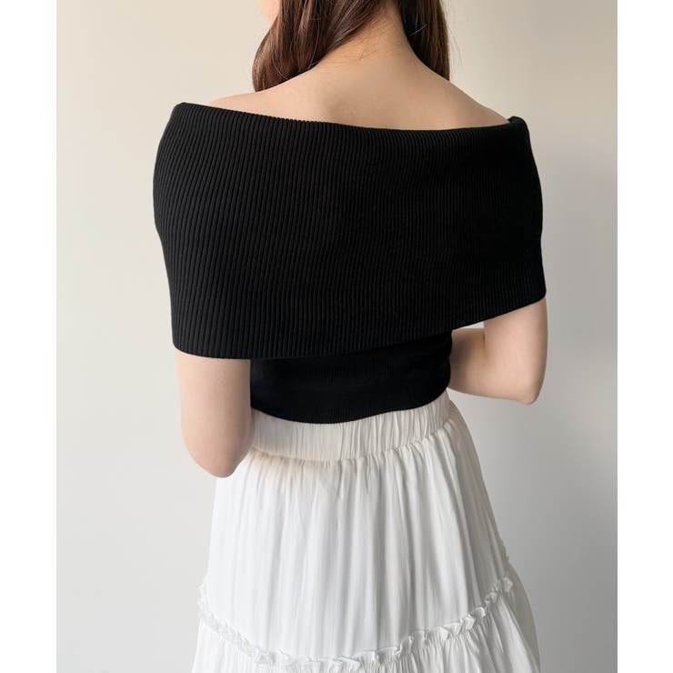 mipiarl  リボンオフショルニット | JUNOAH | 詳細画像3 