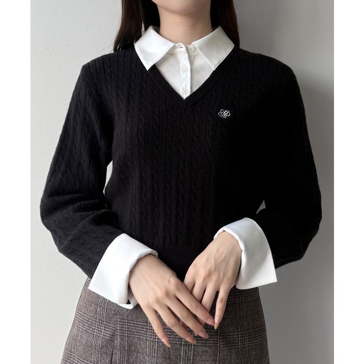 mipiarl 【リボン取り外し可能】シャツドッキングケーブルショート