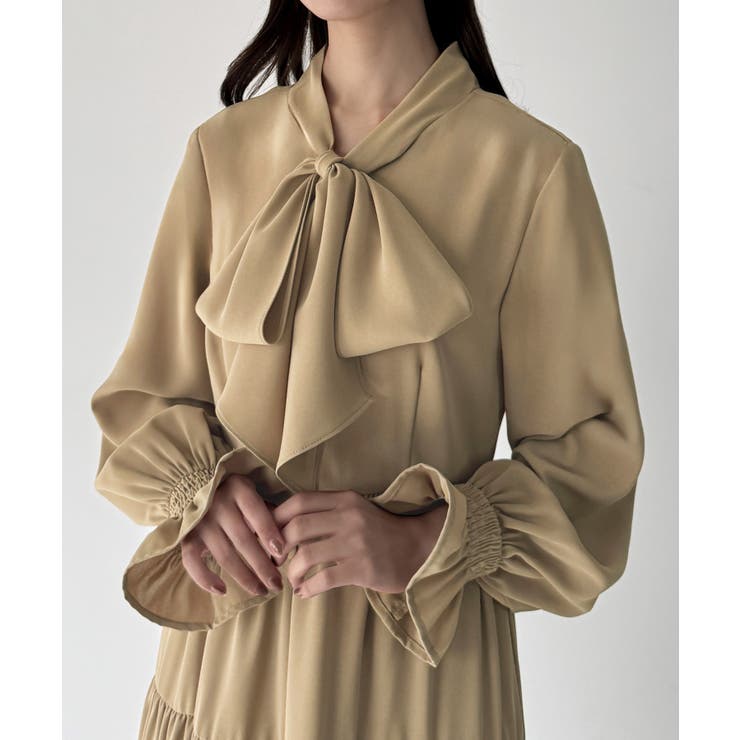 mipiarl  ボウタイティアードワンピース | JUNOAH | 詳細画像19 