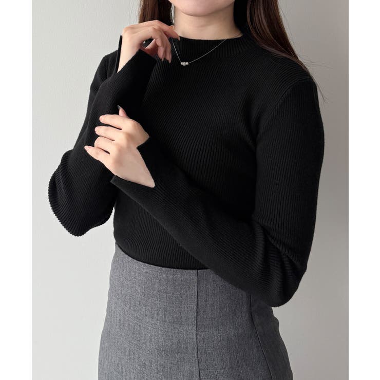 mipiarl  袖口スリットリブニット | JUNOAH | 詳細画像10 