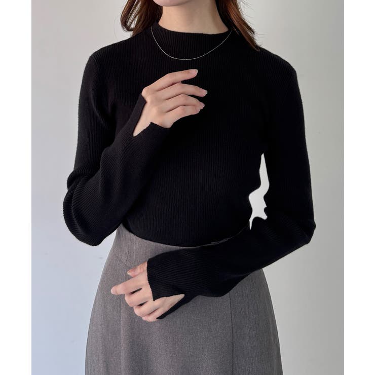 mipiarl  袖口スリットリブニット | JUNOAH | 詳細画像12 