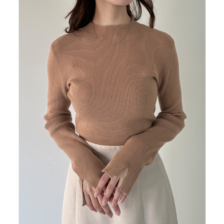 mipiarl  袖口スリットリブニット | JUNOAH | 詳細画像7 