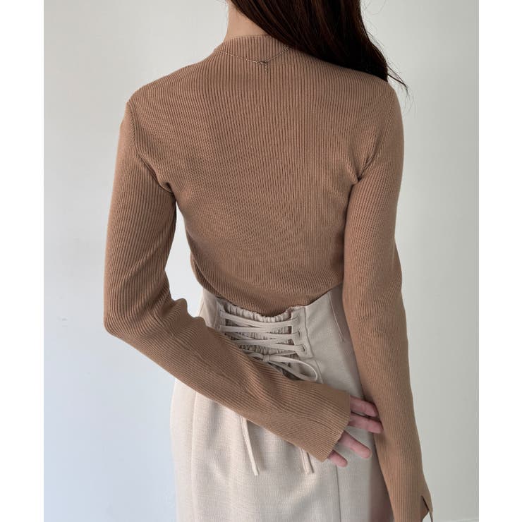 mipiarl  袖口スリットリブニット | JUNOAH | 詳細画像9 