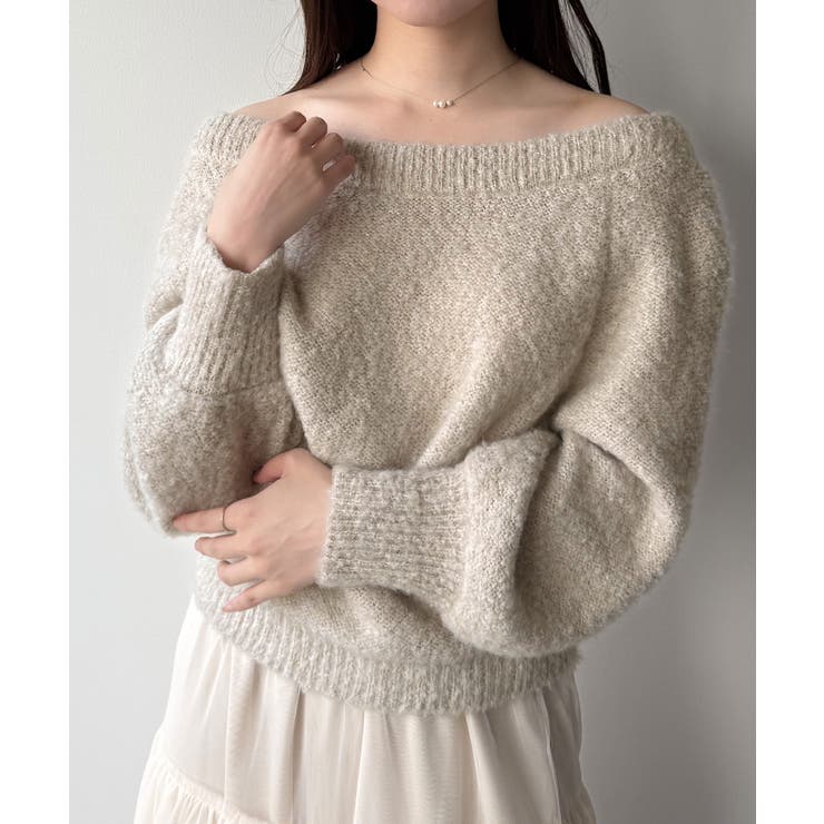 mipiarl  2WAYネックバックリボンニット | JUNOAH | 詳細画像2 