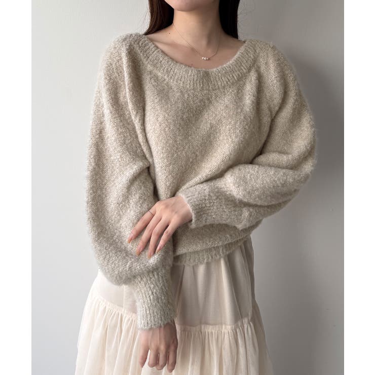 mipiarl  2WAYネックバックリボンニット | JUNOAH | 詳細画像6 