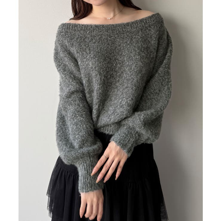 mipiarl  2WAYネックバックリボンニット | JUNOAH | 詳細画像8 