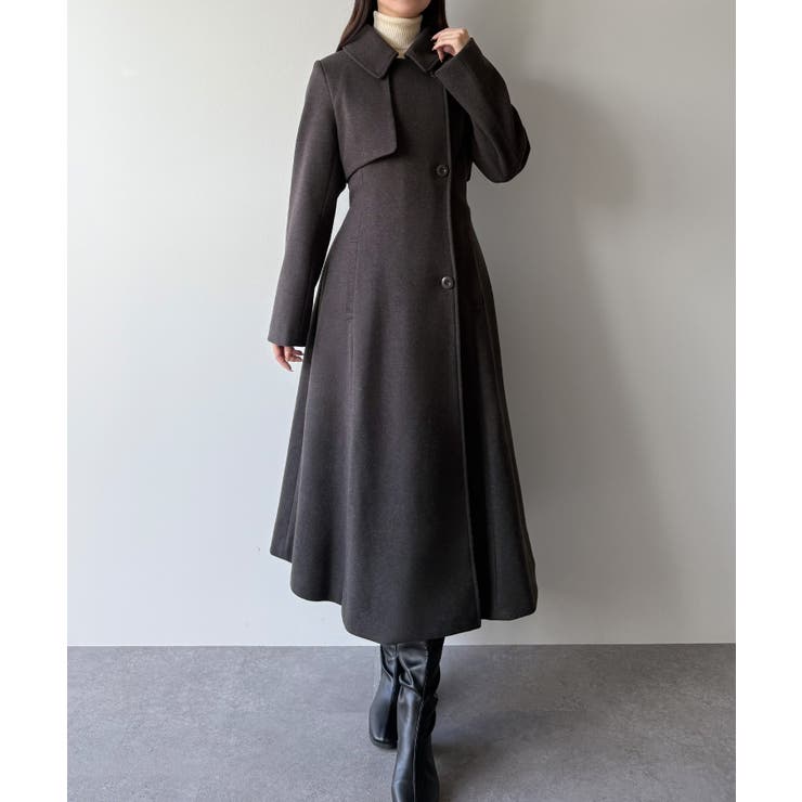 mipiarl  ステンカラーロングレディコート | JUNOAH | 詳細画像14 