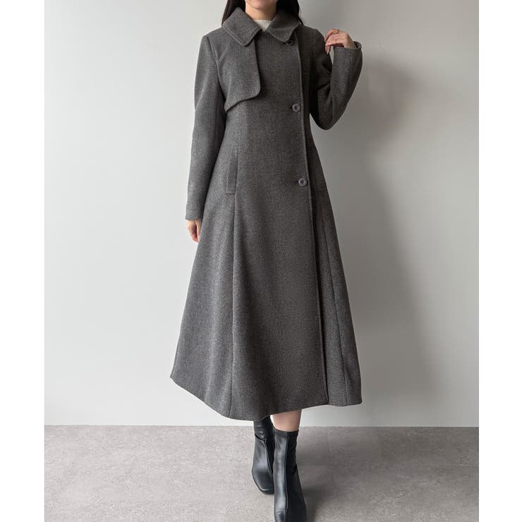 mipiarl  ステンカラーロングレディコート | JUNOAH | 詳細画像18 