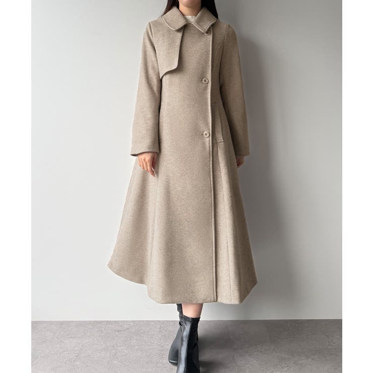 mipiarl  ステンカラーロングレディコート | JUNOAH | 詳細画像21 