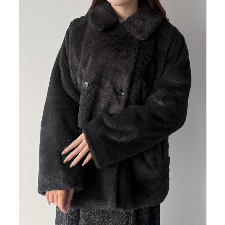 mipiarl  ステンカラーファーミドルコート | JUNOAH | 詳細画像12 