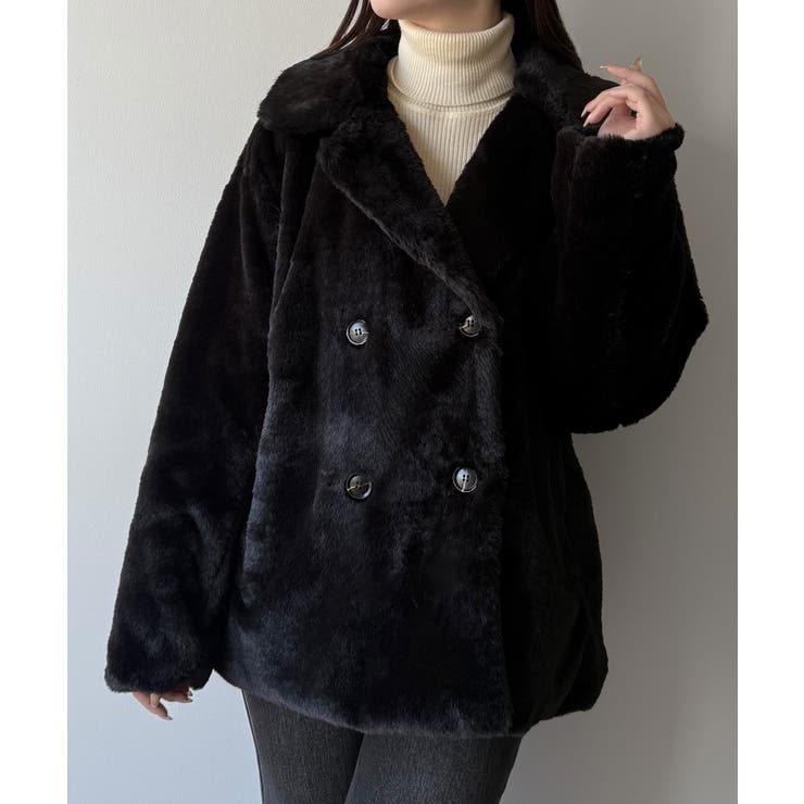 ブラック | mipiarl  ステンカラーファーミドルコート | JUNOAH