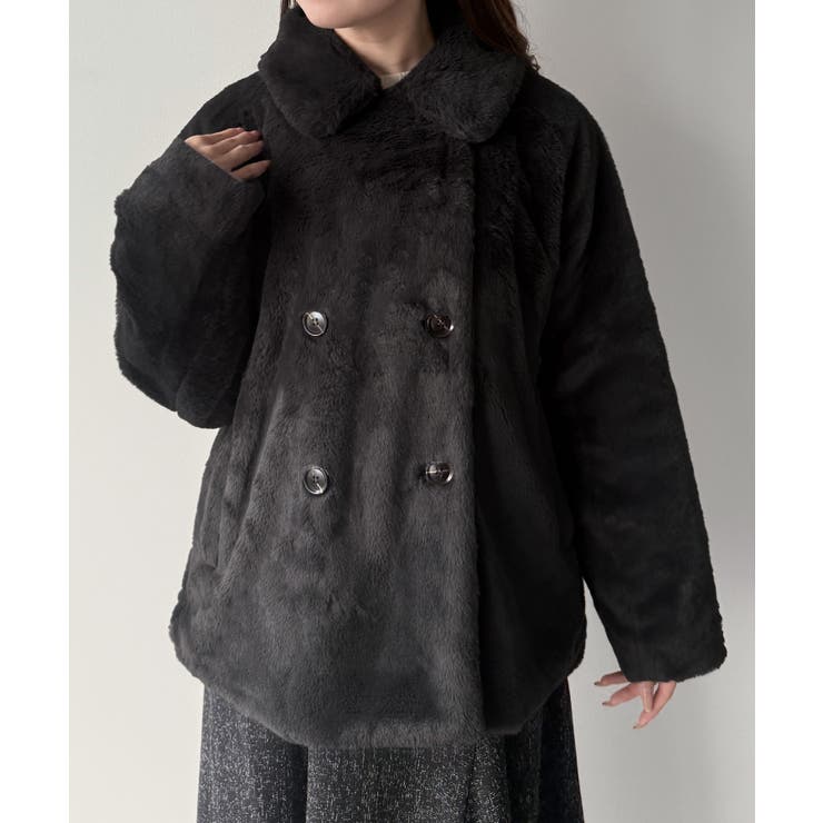 チャコール | mipiarl  ステンカラーファーミドルコート | JUNOAH