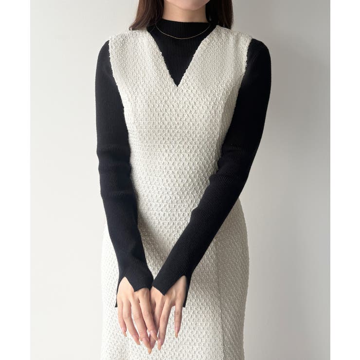 mipiarl  ツイードレースアップマーメイドジャンスカ | JUNOAH | 詳細画像13 