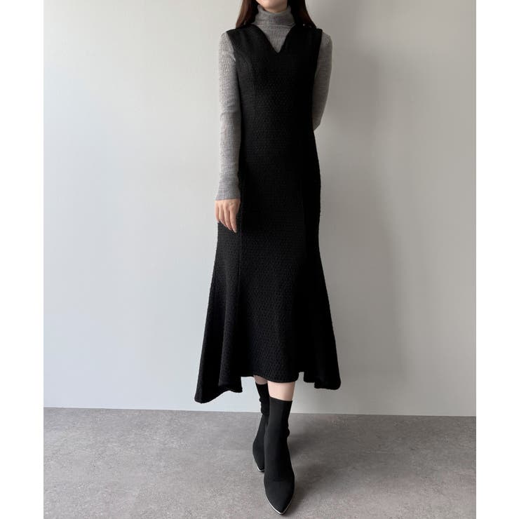 mipiarl  ツイードレースアップマーメイドジャンスカ | JUNOAH | 詳細画像2 