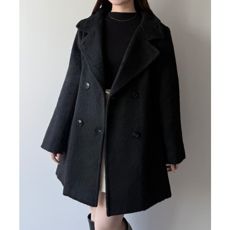 mipiarl 2wayカラーシャギーミドルコート[品番：AMTW0012717]｜JUNOAH