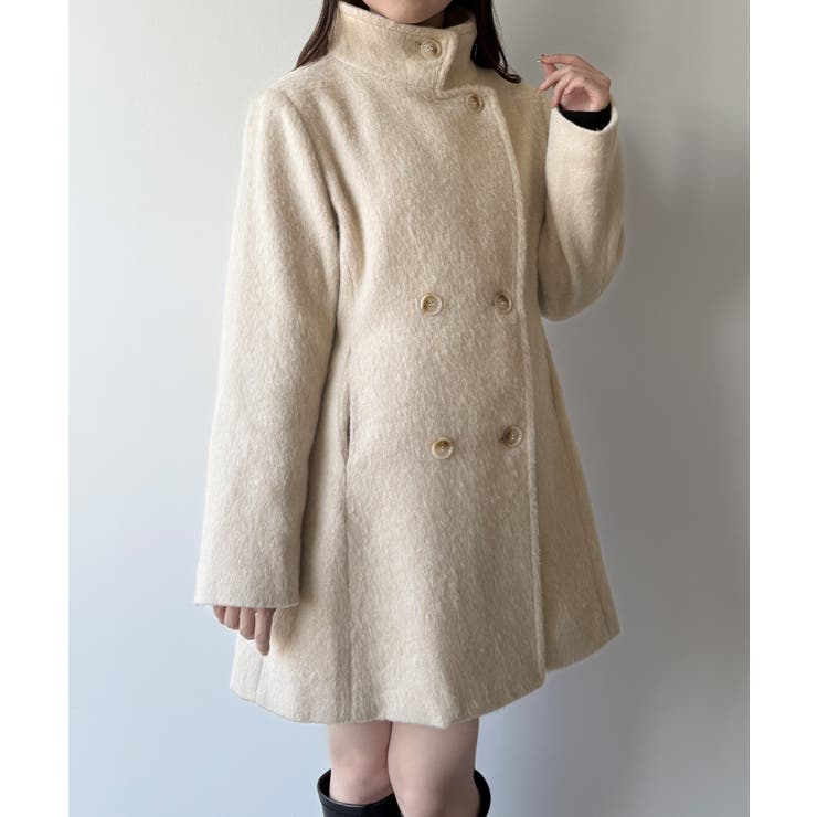 mipiarl 2wayカラーシャギーミドルコート[品番：AMTW0012717]｜JUNOAH