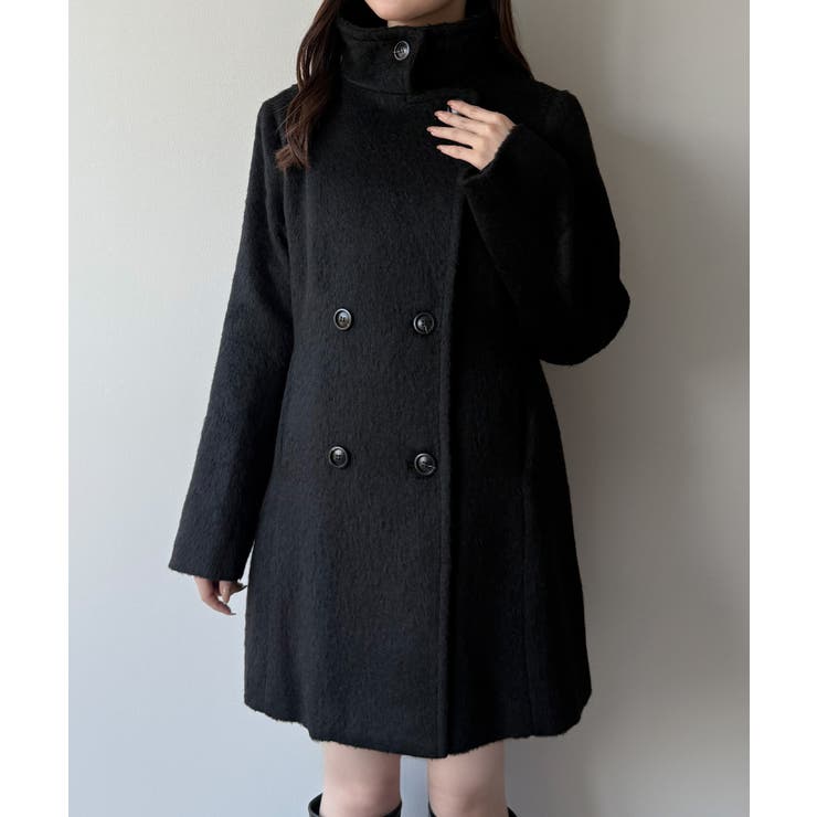 mipiarl  2wayカラーシャギーミドルコート | JUNOAH | 詳細画像4 