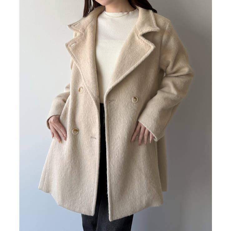 mipiarl 2wayカラーシャギーミドルコート[品番：AMTW0012717]｜JUNOAH