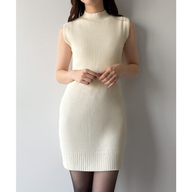 mipiarl  ショートシャギーカーディガン＋ミニリブニットワンピースＳＥＴ | JUNOAH | 詳細画像6 