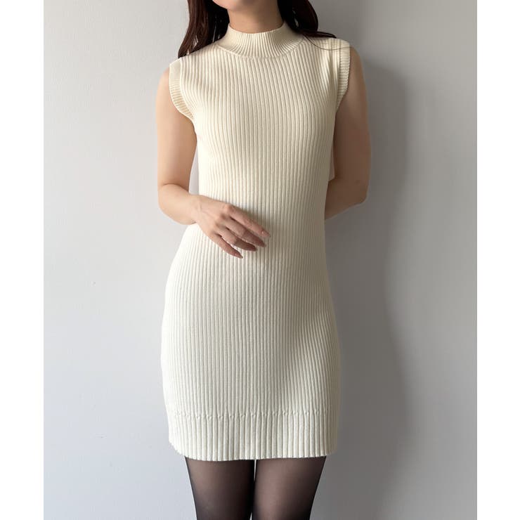 mipiarl  ショートシャギーカーディガン＋ミニリブニットワンピースＳＥＴ | JUNOAH | 詳細画像7 