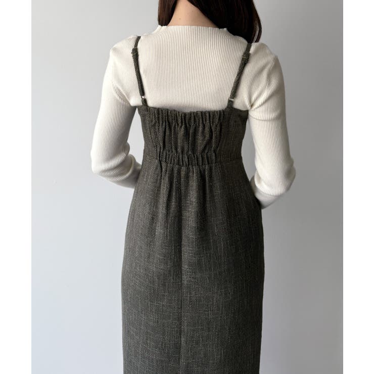 mipiarl  薄手ツイードタイトキャミワンピース | JUNOAH | 詳細画像11 