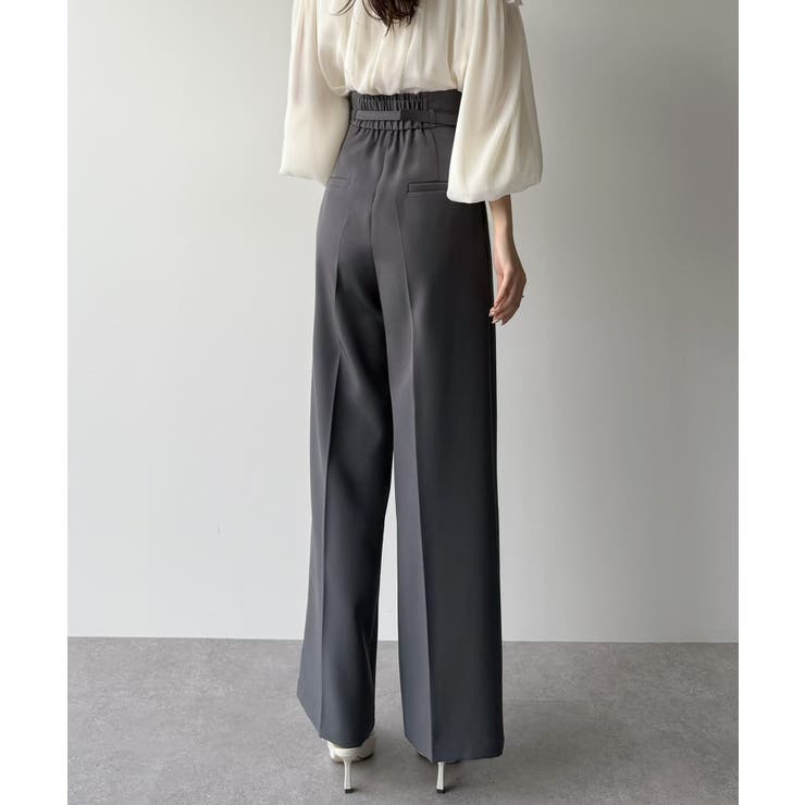 mipiarl  ハイウエストタックスラックス | JUNOAH | 詳細画像9 