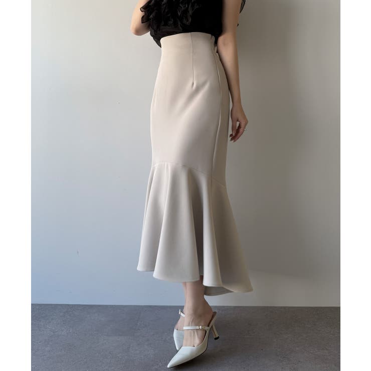 mipiarl  ハイウエストフィットマーメイドスカート | JUNOAH | 詳細画像12 