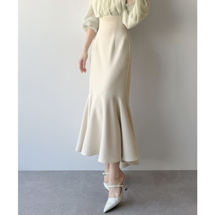 mipiarl  ハイウエストフィットマーメイドスカート | JUNOAH | 詳細画像5 