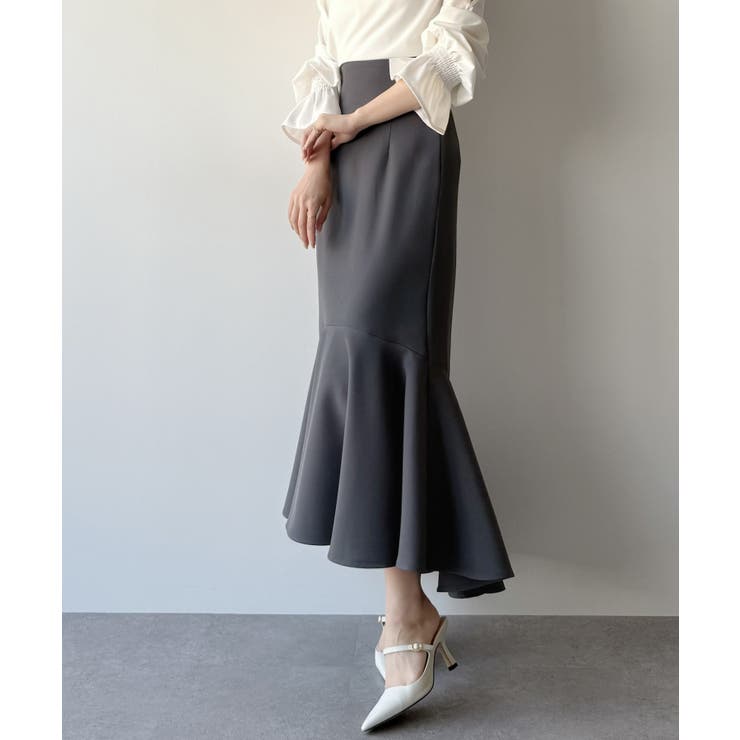 mipiarl  ハイウエストフィットマーメイドスカート | JUNOAH | 詳細画像8 