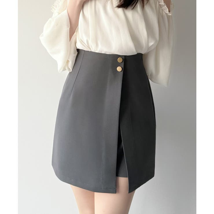 mipiarl  インナーパンツ付きハイウエストレイヤードミニスカート | JUNOAH | 詳細画像11 