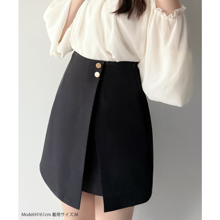 mipiarl  インナーパンツ付きハイウエストレイヤードミニスカート | JUNOAH | 詳細画像2 