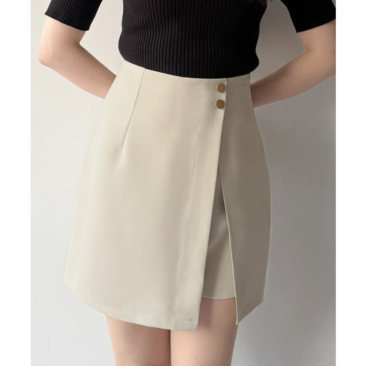 mipiarl  インナーパンツ付きハイウエストレイヤードミニスカート | JUNOAH | 詳細画像5 